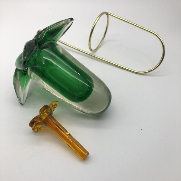 Vintage Murano Sommerso Mandruzzato Art Glass 3 Piece Hanging Bud Vase - Picture 10 of 16